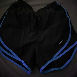 Nike Black Shorts with Blue Accents